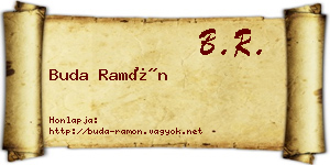 Buda Ramón névjegykártya